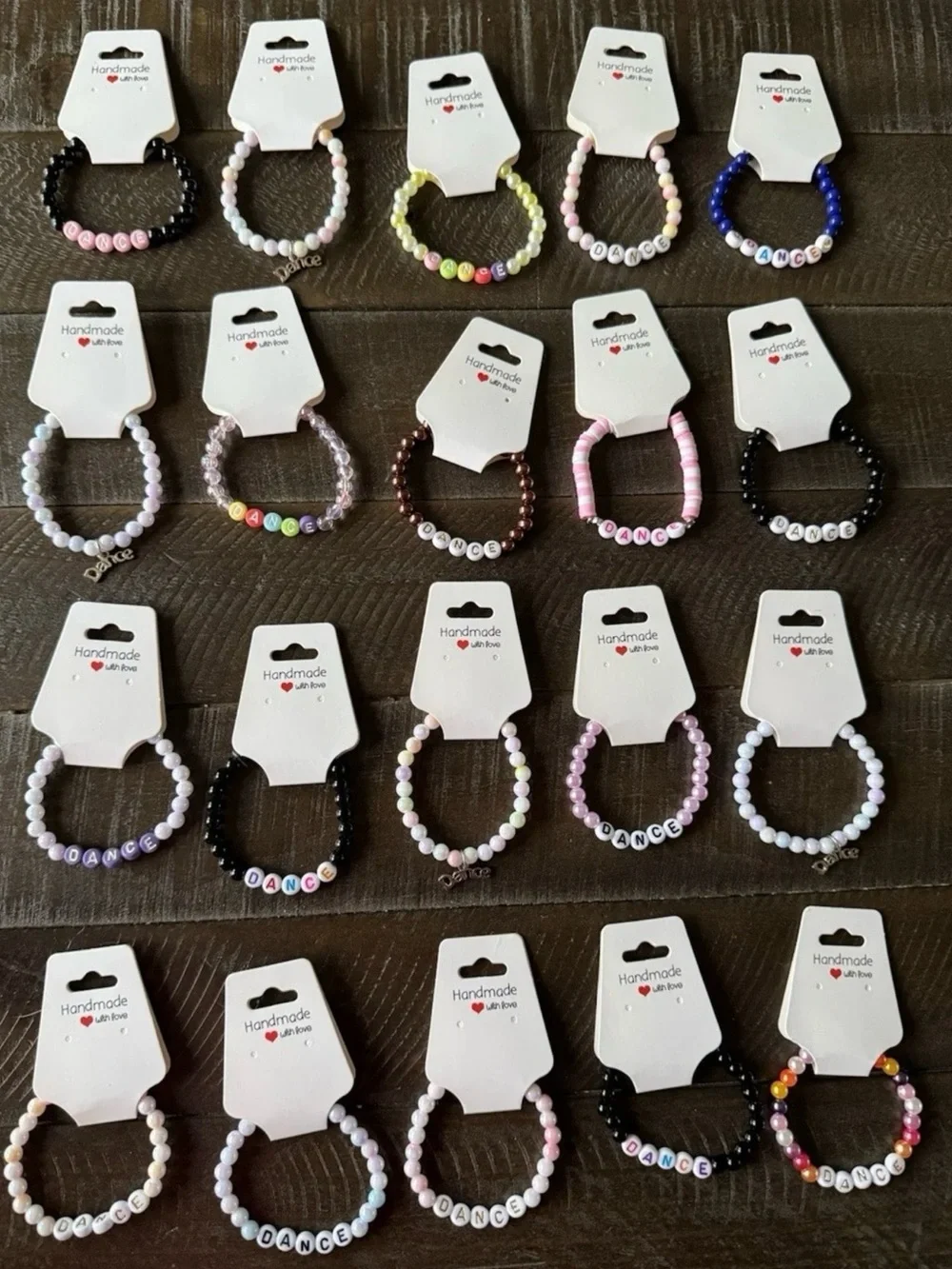 Dance Handmade Beaded kids 'Dance' Bracelet Assorted colors (20)